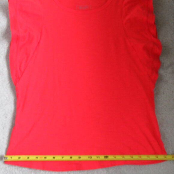 Candace Cameron Bure Breezy Orange 100% Cotton Flutter Cap Sleeve Top Size XXS - Picture 9 of 16